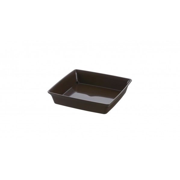 フォーレ スクエアプレート ダークブラウン(DB) 11.2×11.2×2.6cm 1個