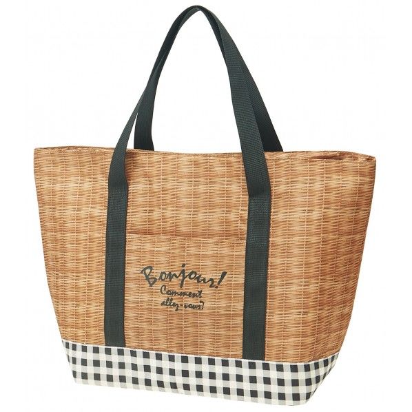 ボンジュール 保温・保冷レジかご用バッグ ブラウン 53×18×34cm KCTS1 1個