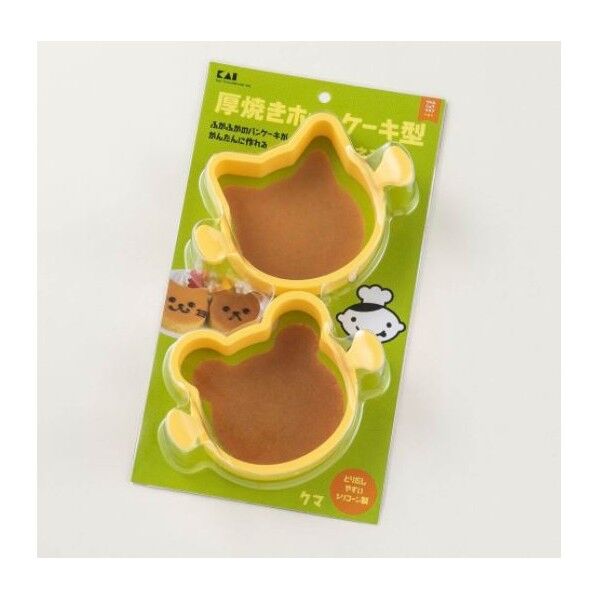 厚焼きホットケーキ型(ネコ・クマ) 270×150×55mm 000DL7216 1個