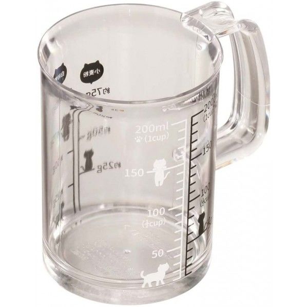 Nyammy ねこの計量カップ(200ml) 95×65×95mm DH-2726 1個