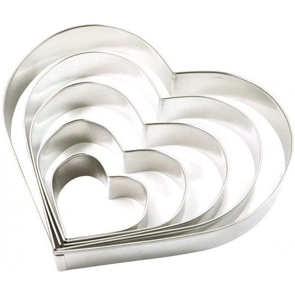 18-0ハート抜型セット(5個組) WNK9601 1個