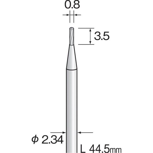 ミニモ 超硬カッター スパイラルカット Φ0.9