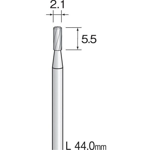 ミニモ 超硬カッター スパイラルカット Φ2.1