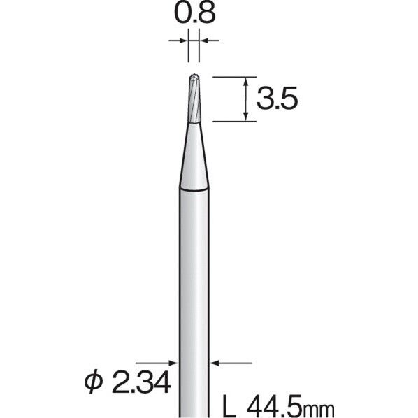 ミニモ 超硬カッター スパイラルカット Φ0.8