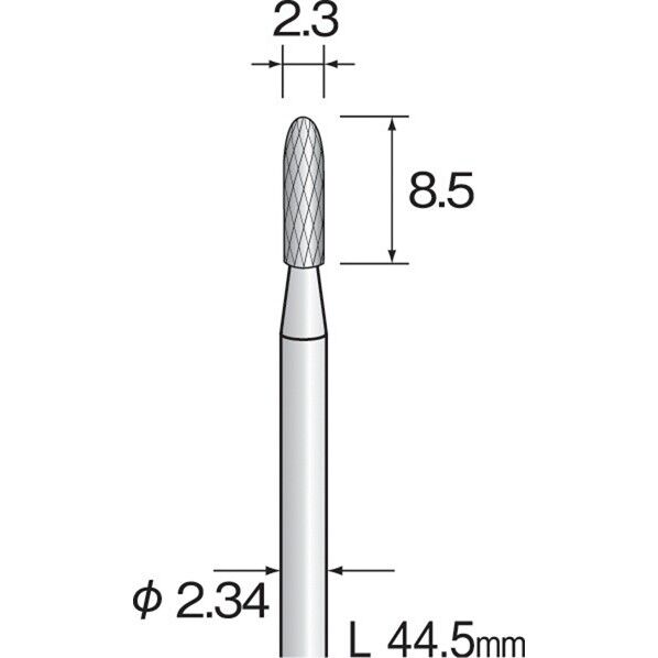 ミニモ 超硬カッター クロスカット Φ2.3