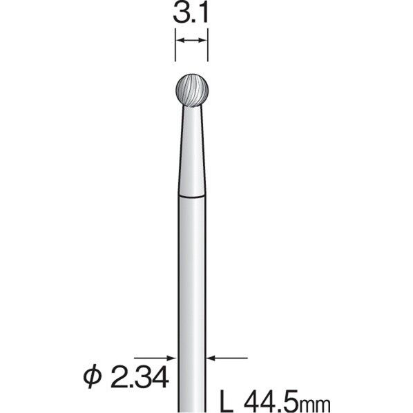 ミニモ 超硬カッター スパイラルカット Φ3.1