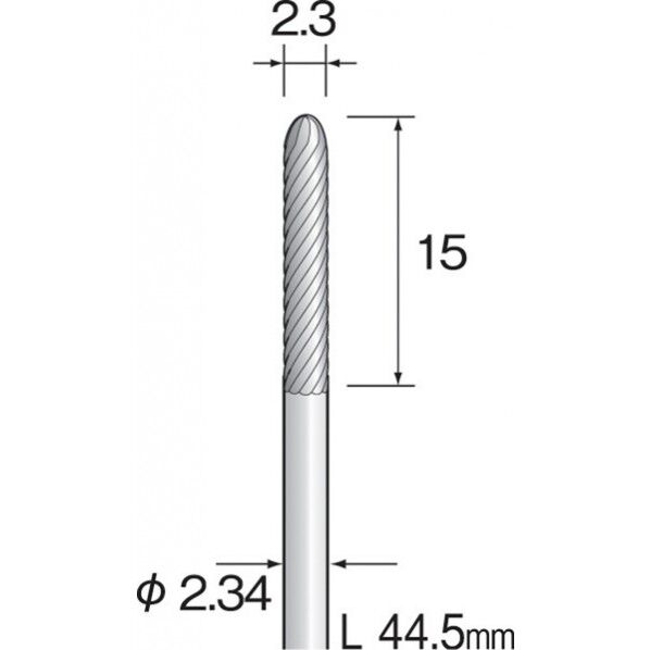 ミニモ 超硬カッター スパイラルカット Φ2.3