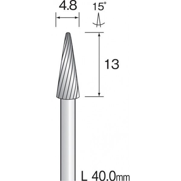 ミニモ 超硬カッター スパイラルカット Φ4.8