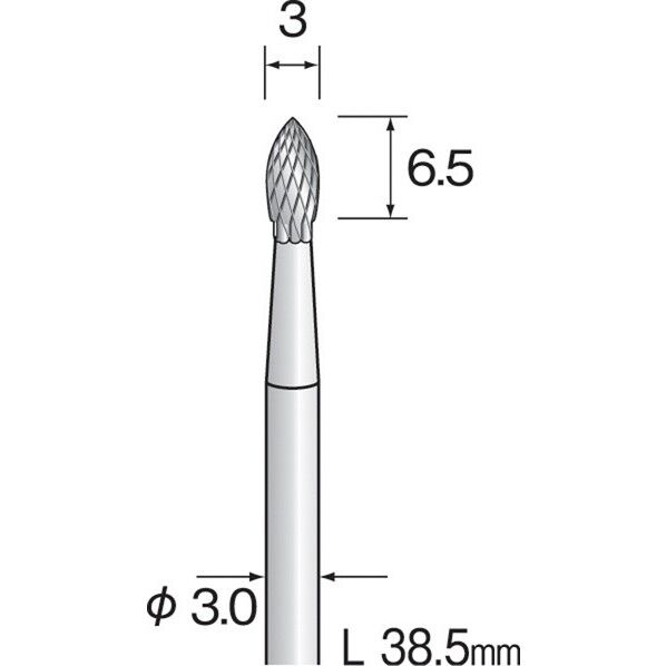 超硬カッター 円錐鋭角 クロスカット