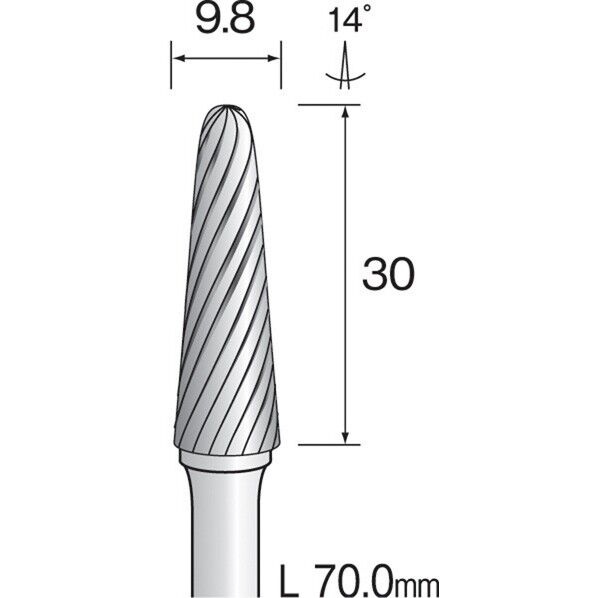 ミニモ 超硬カッター スパイラルカット Φ9.8