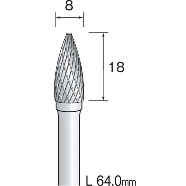 ミニモ 超硬カッター クロスカット Φ8
