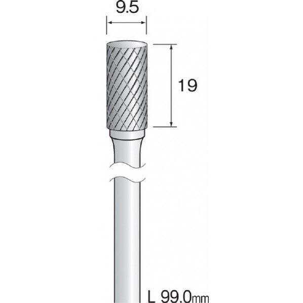 ミニモ ロングシャフト超硬カッター クロスカット Φ9.5
