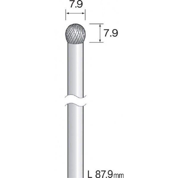 ミニモ ロングシャフト超硬カッター クロスカット Φ7.9