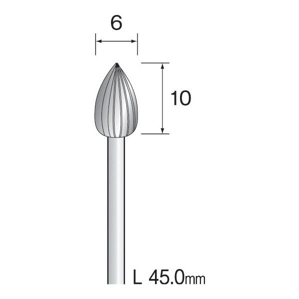 ミニモ　スチールカッター　ストレートカット　Φ６　（１０本入） BS1326 10本