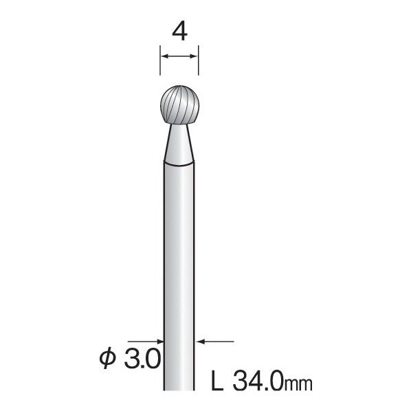 ハイスカッター 球 スパイラルカット
