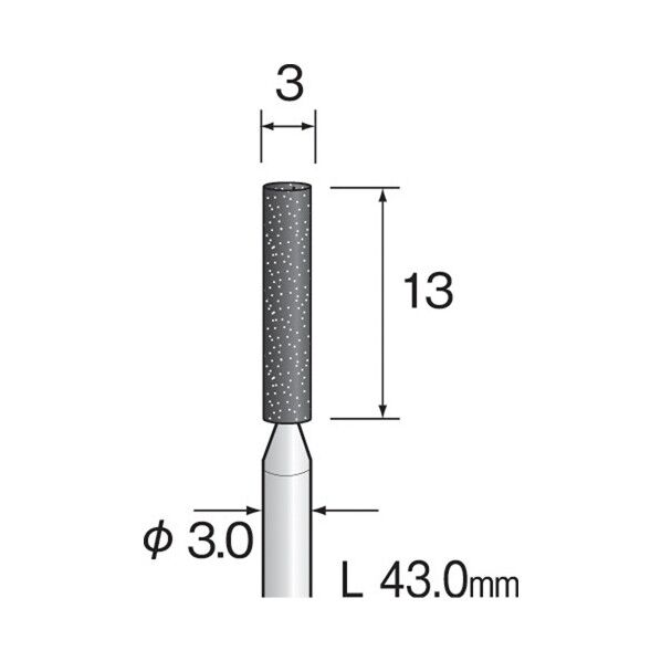 ミニモ ブラック砥石 A#80 Φ3 (10本入)