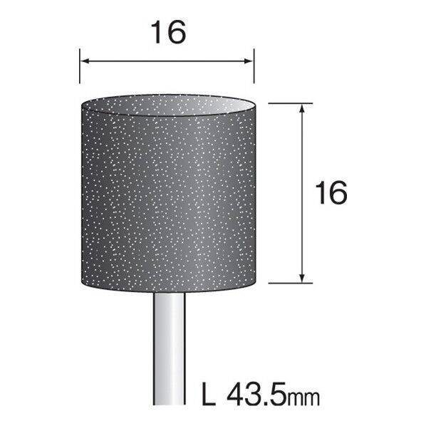 ミニモ ブラック砥石 A#60 Φ16 (10本入)