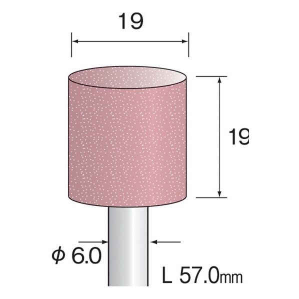 ミニモ PAピンク砥石#120 Φ19 (10本入)