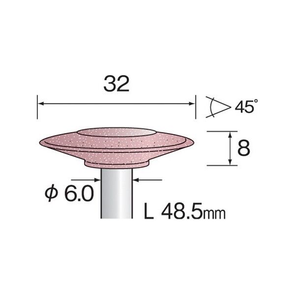 ミニモ PAピンク砥石#120 Φ3 (10本入)