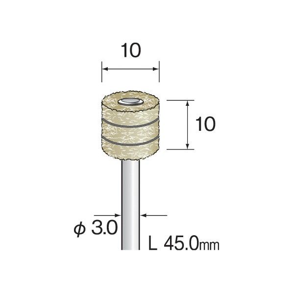 ミニモ ミニモ　デライトサンダー　積層＃120　φ10　(3本入) EA6001 研削研磨用品 3本