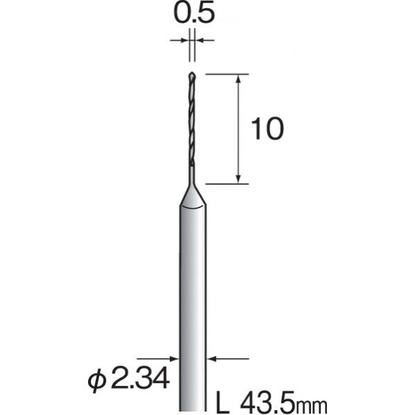 ミニモ ミニモ　ハイスピードスチールトドリル　φ0.6　(10本入) KA1111 穴あけ工具 10本