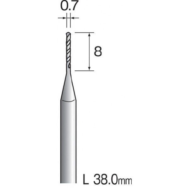 ミニモ ミニモ　超硬ドリル　Φ0.7 KA2105 穴あけ工具