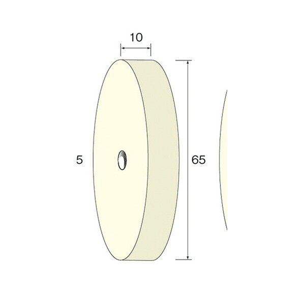 ミニモ ミニモ フェルトホイール ハード φ65×10 (5個入) NA6116 研削研磨用品 5個...
