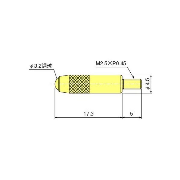 ダイヤルデプス用測定子(DM223、224等) ZS-034 1個