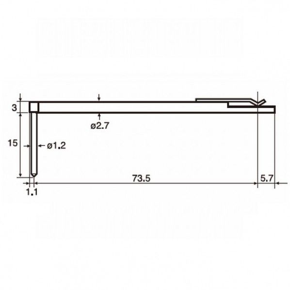 差し替え粗さ形状測定子 先端半径2μm 穴深溝 Oリング溝底面 DM43825 1個