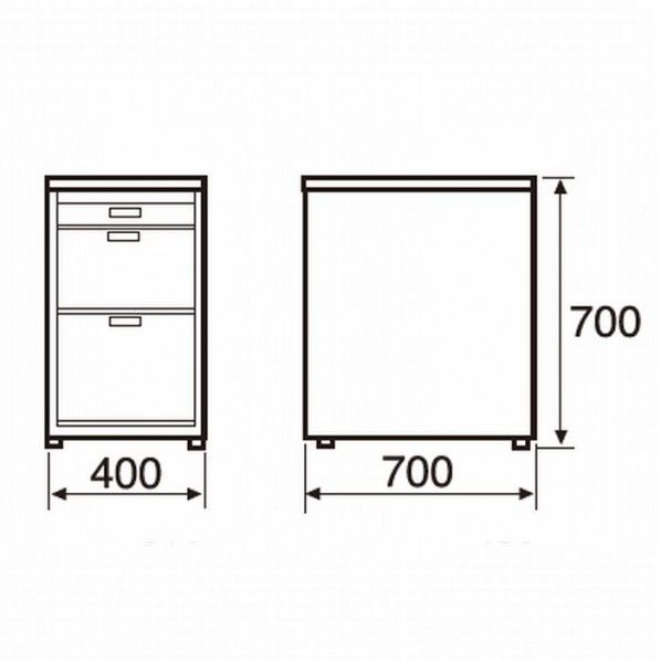 脇机 400X700X700mm E-DK-S10A 1個