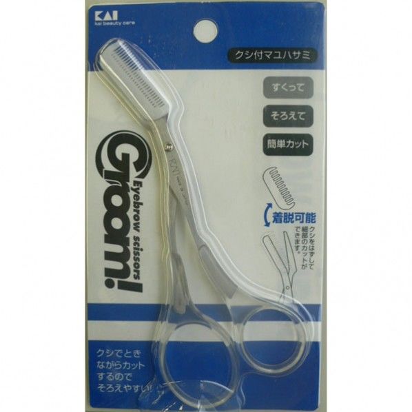 クシ付きマユハサミ クリア 140×84×20(mm) 1つ