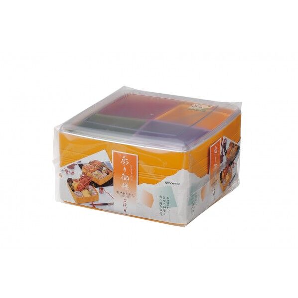 1068 彩り御膳二段重 21.9×21.9×12.7Hcm 1個