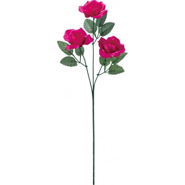 サテンローズX3 LAV 全長55cm･花径7cm FF -2921 1本