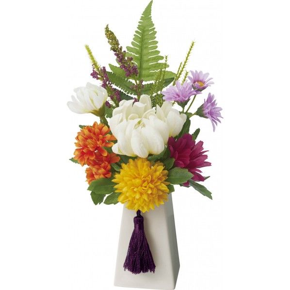 仏壇用マムポット MIX 全長26cm・幅15cm FP -0793 1コ