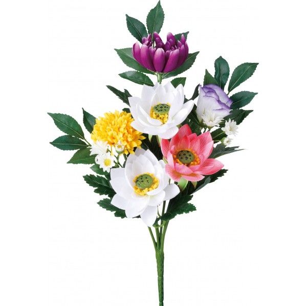 仏花ブッシュロータス(2P) MIX 全長39cm・幅29cm FP -0812 1本