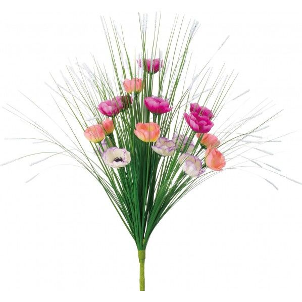 グラスミニアネモネブッシュ B/P 全長48cm・花径4cm・幅35cm FP -5024 1本