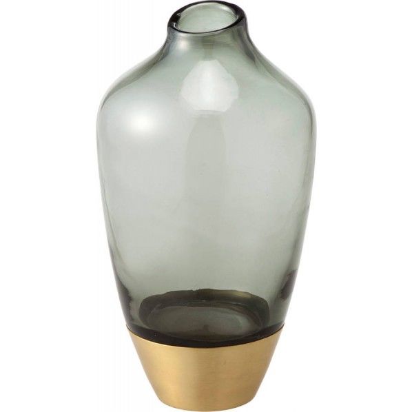 GOLD LINE BLACK VASE L PED-0017 1個