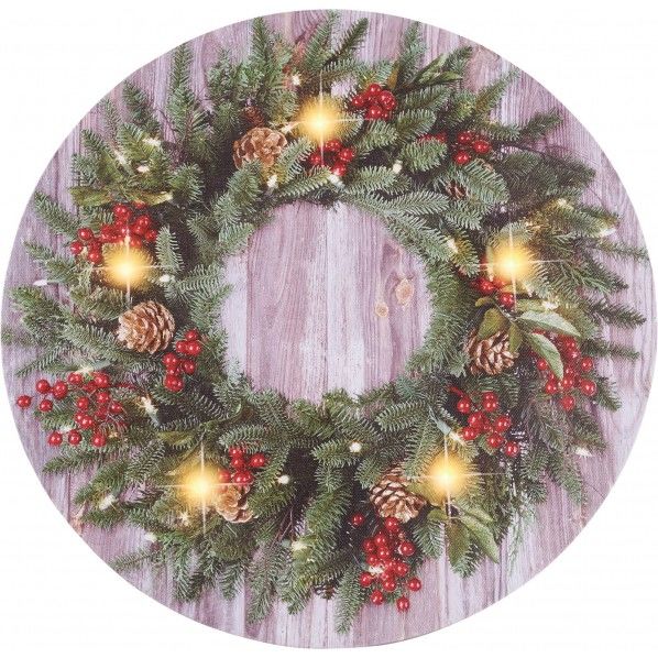 24cmライトアップキャンバスリース CRAB-361 1個