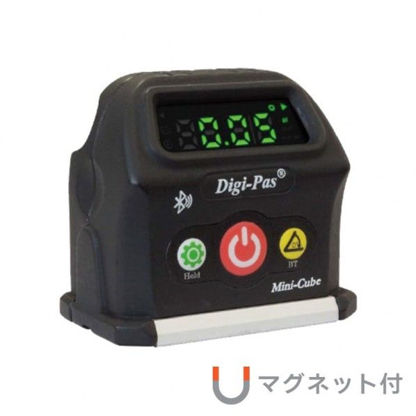 2軸コンパクトデジタル水平器/マグネット付 ブラック 61X58X38mm DWL-90RPO 1個