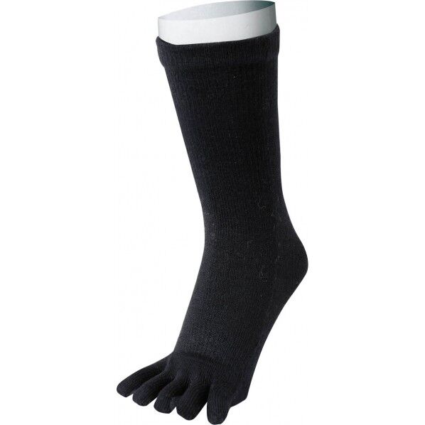 ウール混 5本指カカトなし カラー:ブラック サイズ:25～27cm BS-329 2足