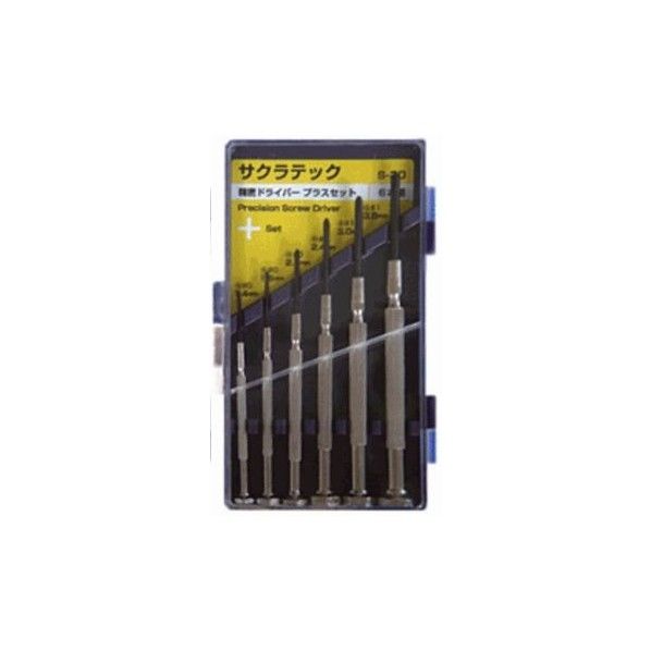 精密ドライバーセット(プラス/6本組) S-20 1個