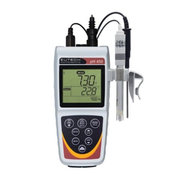 ハンディ型pH・mV計 /5点校正、0.01表示、出力付き/ PH 450 1台