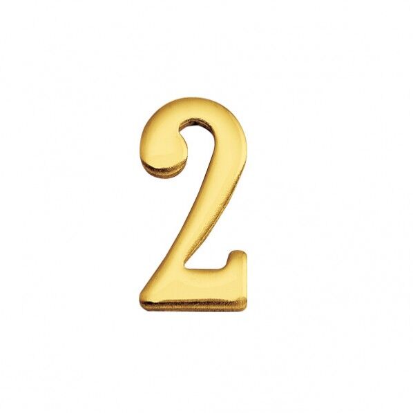 ブラスナンバー 30 2 金色 幅15×高さ30×奥行3mm 820132(264-82132) 1個