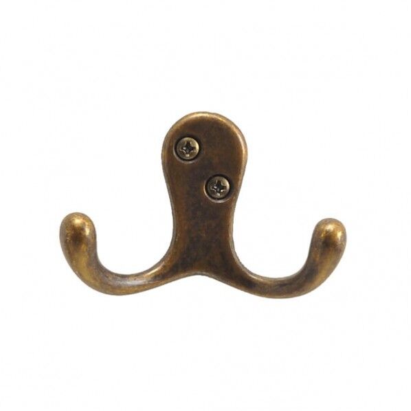 フック ダブル AN 古色 幅72×高さ46×奥行22mm 610030(264-61030) 1個
