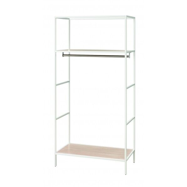 シェルフラック レクタベーシック(recta basic) ワードローブ ホワイト 900×450×1847 R945-18WRW-MBA 1台