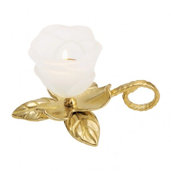 キャンドルスタンド ローズ 金色 幅145×高さ90×奥行103mm 700267(264-70267) 1個