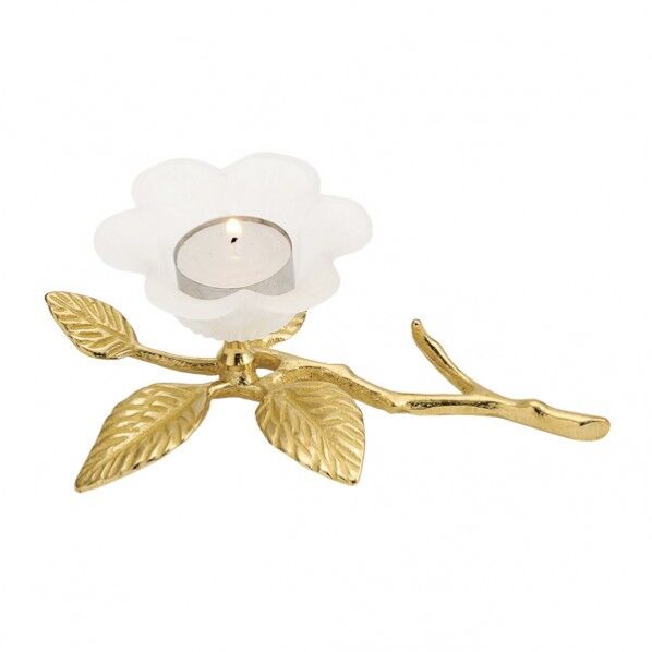 キャンドルスタンド ワイルドローズ 金色 幅178×高さ70×奥行100mm 700271(264-70271) 1個