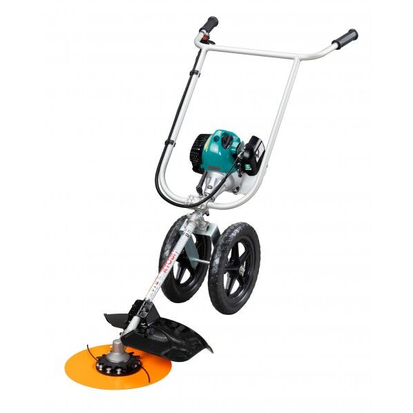 手押し式エンジン草刈機 黄色 あんぜんロータ 刈幅:350mm 燃料タンク容量:0.6L HEKM-270 1個