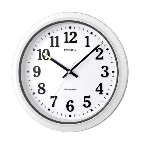 電波防塵防水掛時計 ナヤ 320×320×55mm W-734 WH-Z 1個
