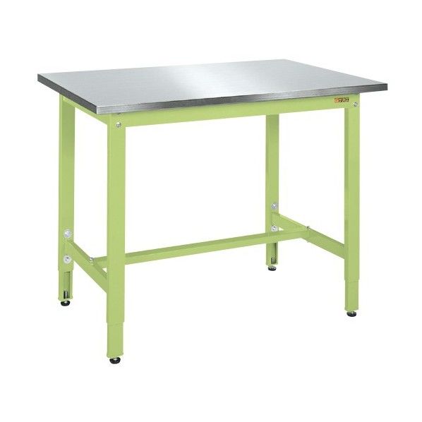 軽量高さ調整作業台 TKK8タイプ ステンレスカブセ天板 サカエグリーン TKK8-096HCSU4 1台